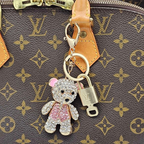 Authentic Louis Vuitton Lock & Key with unbranded Bagcharm, Keycharm, Keychain - Picture 1 of 3